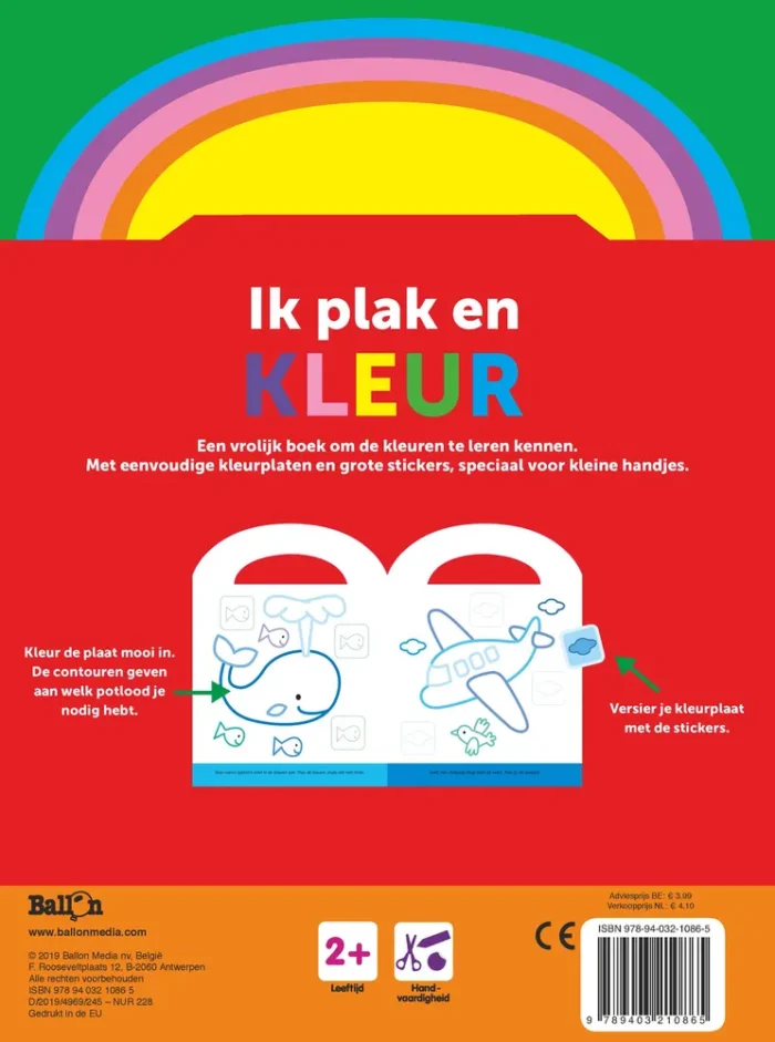 Ik plak en kleur 3+ (kikker groen) - Afbeelding 2