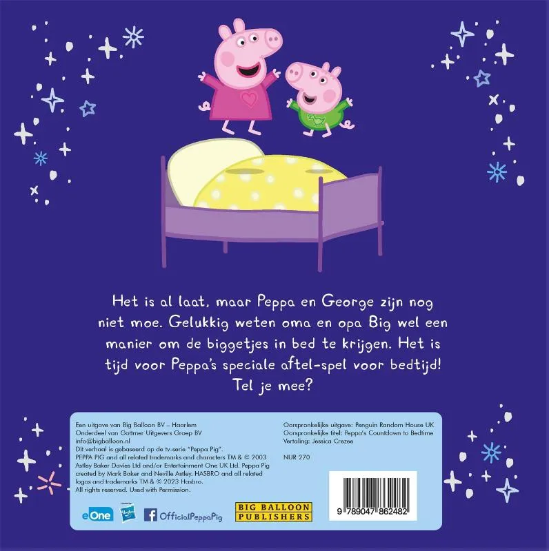 Bedtijd! Peppa, tel je mee? | 9789047862482 Bedtijd! Peppa, tel je mee? - Afbeelding 2