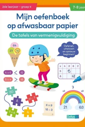 De tafels van vermenigvuldiging 7-8 jaar