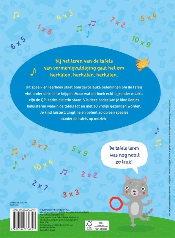 Ik oefen de tafels van vermenigvuldiging op muziek groep 4 7-8 jaar | 9789044764727 Ik oefen de tafels van vermenigvuldiging op muziek groep 4 7-8 jaar - Afbeelding 2