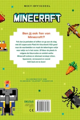 Alternative view of Minecraft pixel kleurpret - Volg de code en tover de kleurplaten vakje voor vakje tevoorschijn