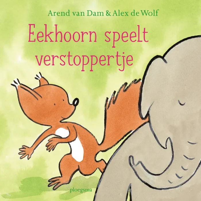 Eekhoorn speelt verstoppertje