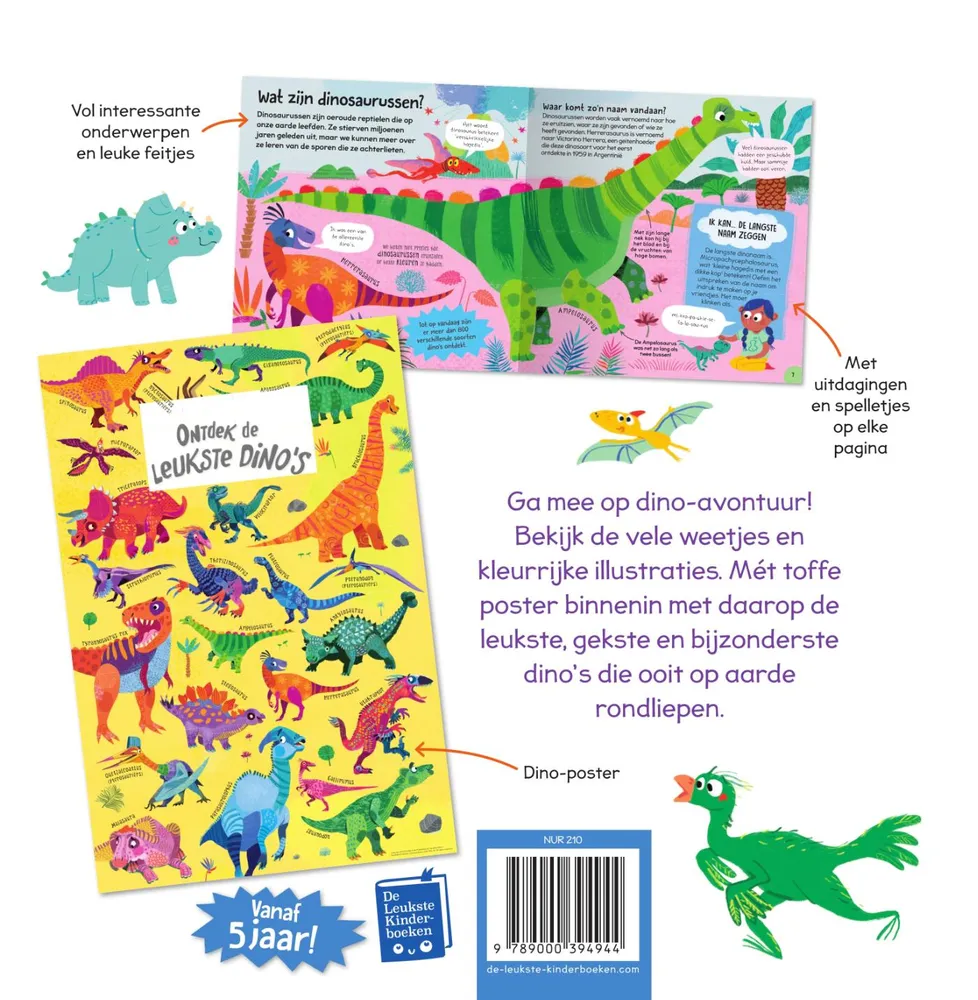 Ontdek de leukste dino's | 9789000394944 Ontdek de leukste dino's - Afbeelding 2