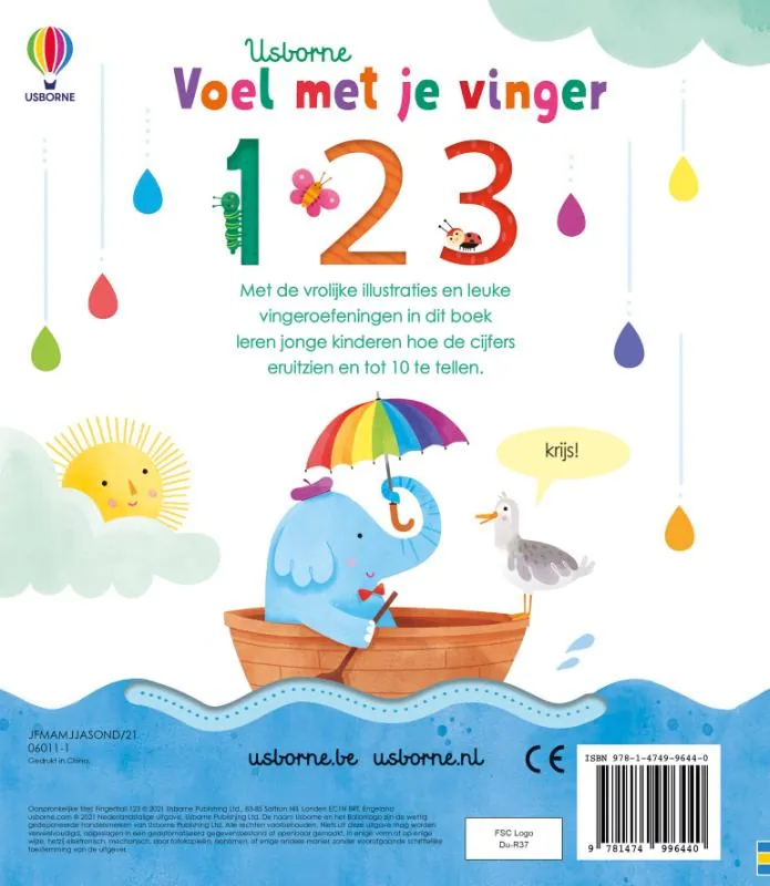 Voel met je vinger 123 | 9781474996440 Voel met je vinger 123 - Afbeelding 2