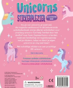 Stickerplezier activiteitenboek Unicorns - Boordevol puft stickers, bouw je eigen unicorn | 9789036646055