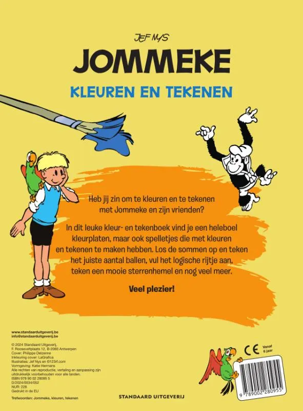 Jommeke Kleuren en tekenen | 9789002280955 Jommeke Kleuren en tekenen - Afbeelding 2