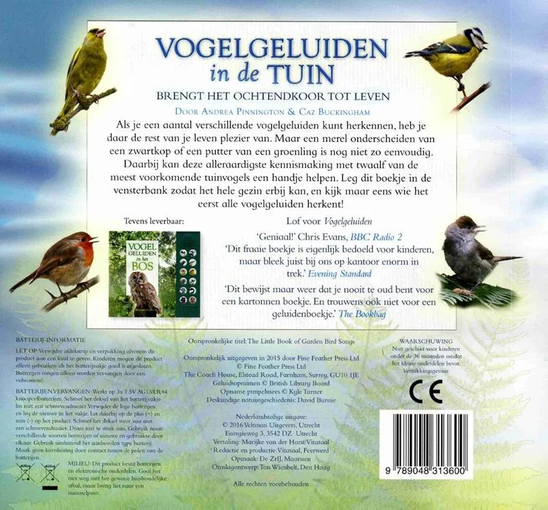 Vogelgeluiden in de tuin | 9789048313600 Vogelgeluiden in de tuin - Afbeelding 2