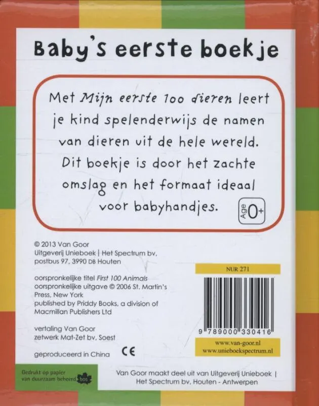 Mijn eerste 100 dieren | 9789000330416 Mijn eerste 100 dieren - Afbeelding 2