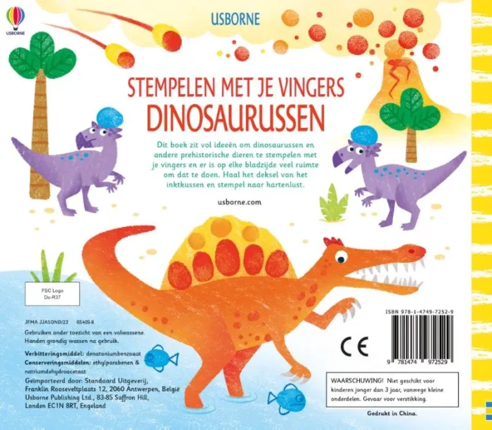 Stempelen met je vingers Dinosaurussen 1 - Afbeelding 2