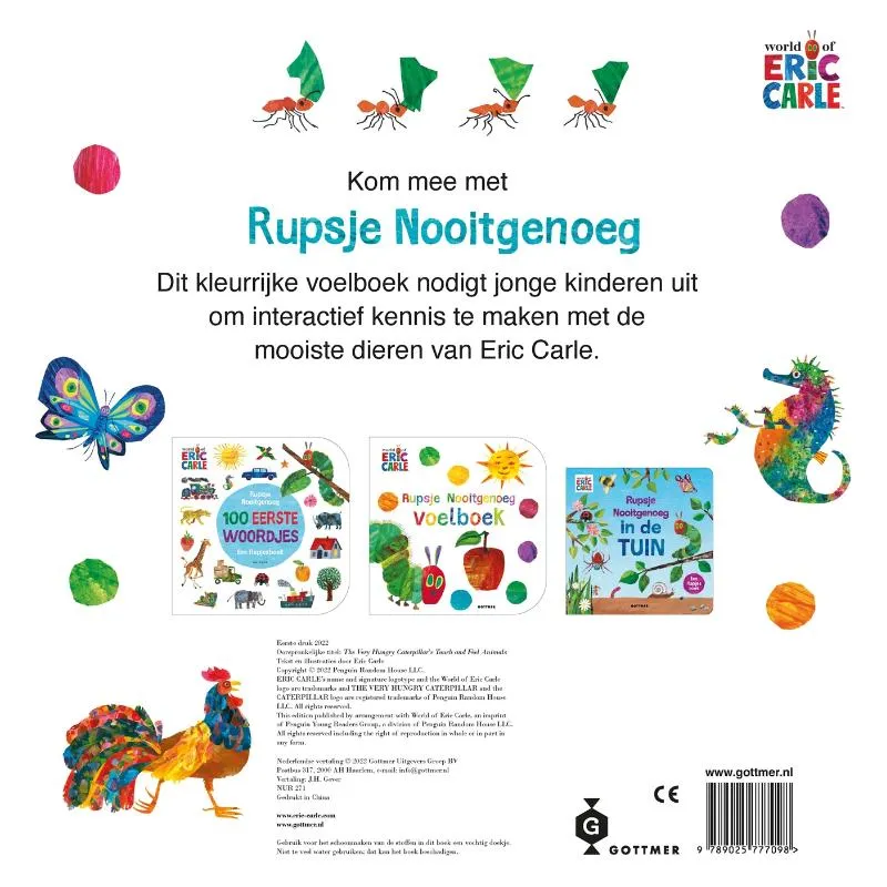 Rupsje Nooitgenoeg voelboek vol dieren | 9789025777098 Rupsje Nooitgenoeg voelboek vol dieren - Afbeelding 2