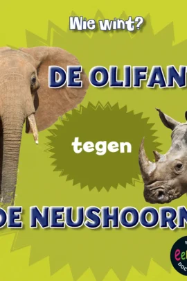 De olifant tegen de neushoorn