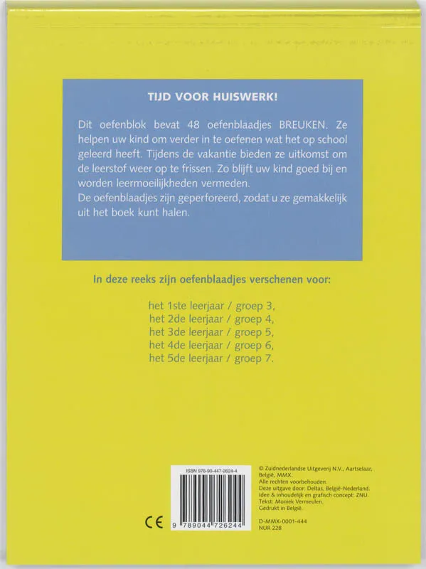 Oefenblaadjes Breuken 9-10 jr | 9789044726244 Oefenblaadjes Breuken 9-10 jr - Afbeelding 2