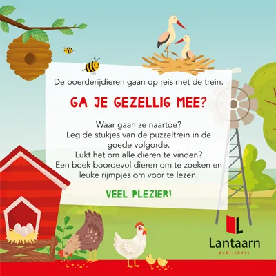 Boerderijdieren- boek + puzzeltrein | 9789463544399 Boerderijdieren- boek + puzzeltrein - Afbeelding 2