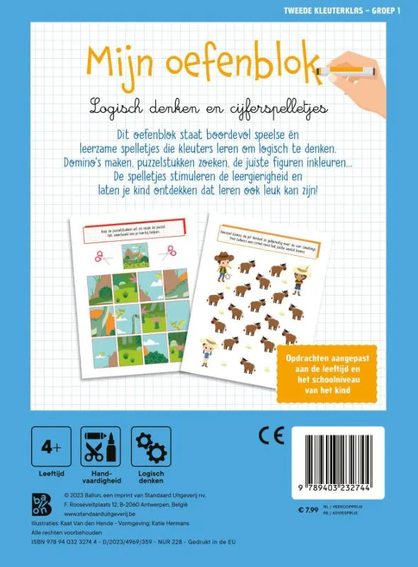 Mijn oefenblok Telspelletjes 3de kleuterklas-groep 2 | 9789403232744 Mijn oefenblok Telspelletjes 3de kleuterklas-groep 2 - Afbeelding 2