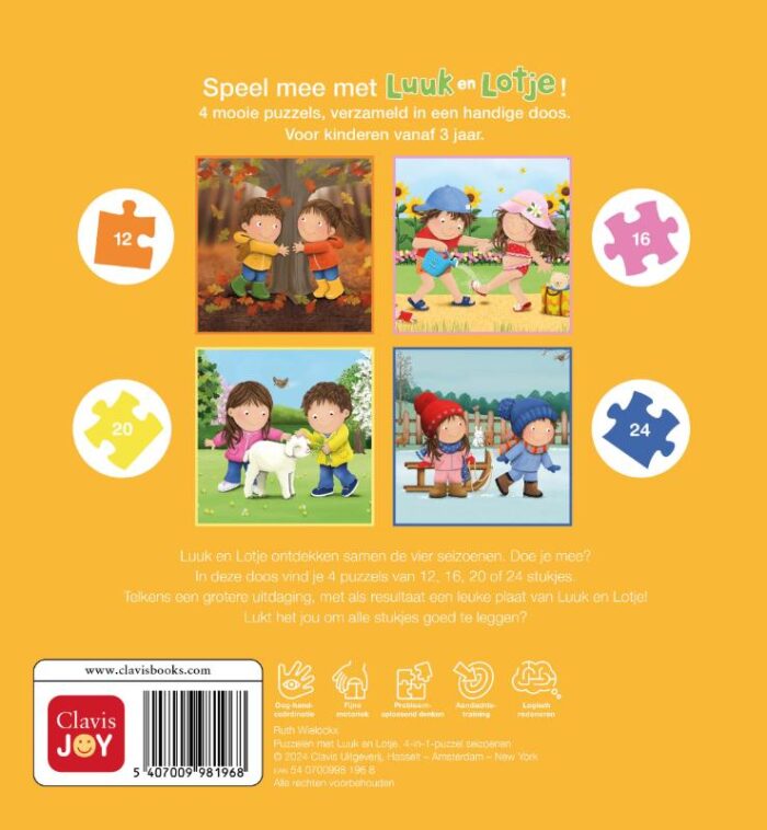 Puzzelen met Luuk en Lotje. 4-in-1-puzzel seizoenen | 5407009981968