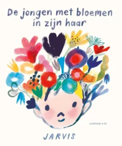 De jongen met bloemen in zijn haar