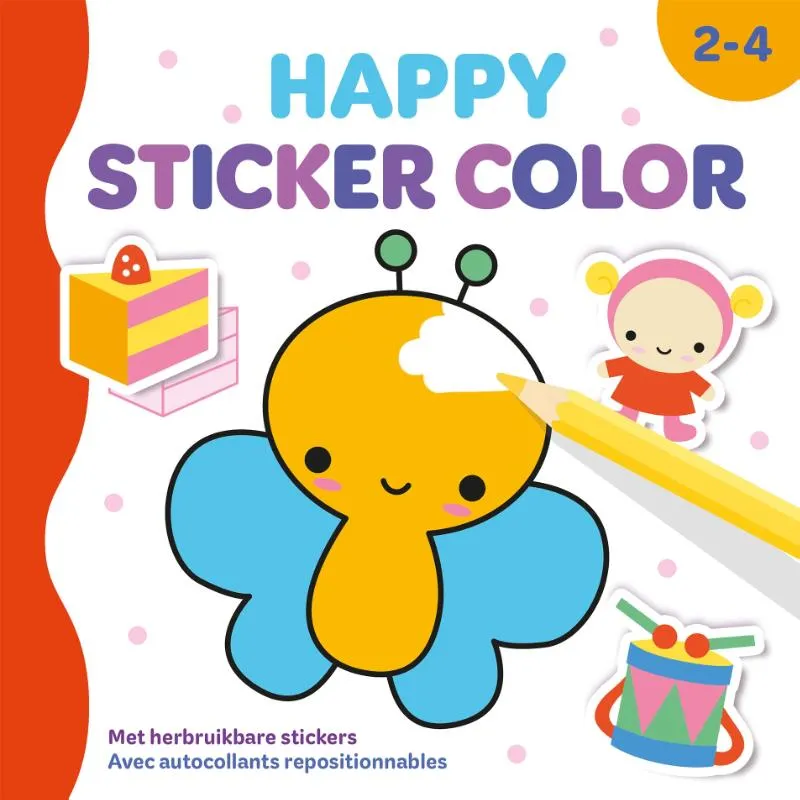 Happy Sticker Color (2-4 j.) / Happy Sticker Color (2-4a.) | 9789044769111 Happy Sticker Color (2-4 j.) / Happy Sticker Color (2-4a.)