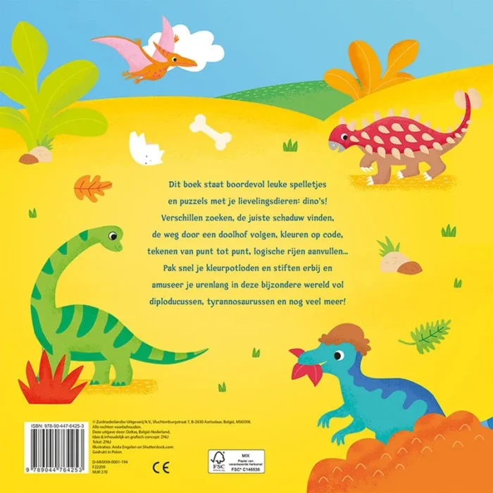 Het leukste dino spelletjesboek - Afbeelding 2