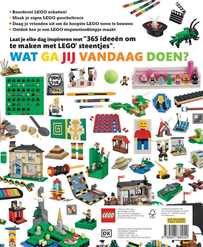 365 ideeën om te maken met LEGO steentjes | 9789047880042 365 ideeën om te maken met LEGO steentjes - Afbeelding 2