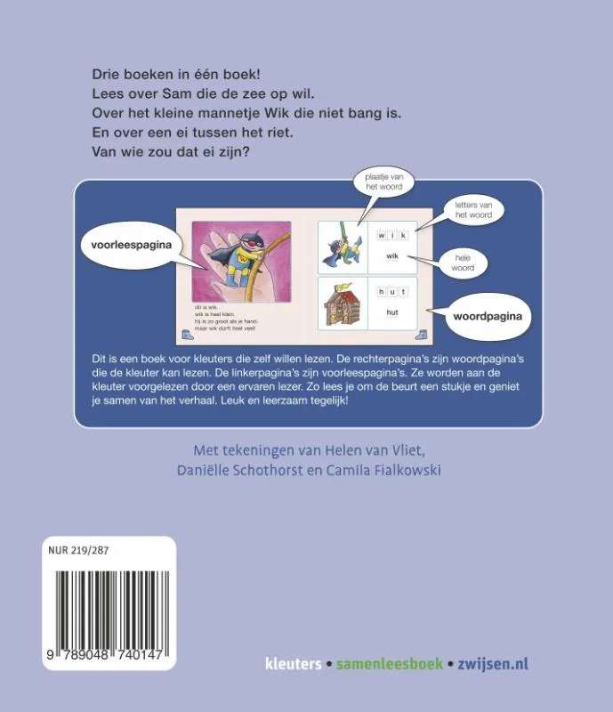 Het dikke samenleesboek van Sam, Wik en ei | 9789048740147 Het dikke samenleesboek van Sam, Wik en ei - Afbeelding 2