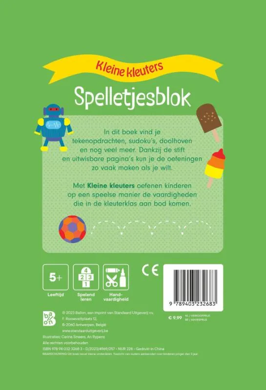 Spelletjesblok met viltstift 3+ Mijn dag | 9789403232683 Spelletjesblok met viltstift 3+ Mijn dag - Afbeelding 2
