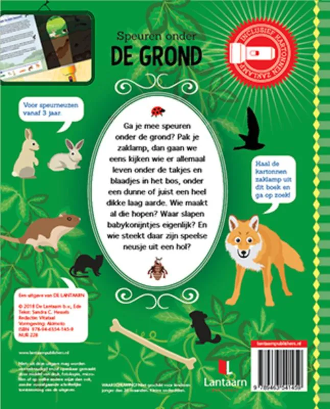Speuren onder de grond + kartonnen zaklamp - Een uitdagend zoek- en (voor)leesboek | 9789463541459 Speuren onder de grond + kartonnen zaklamp - Een uitdagend zoek- en (voor)leesboek - Afbeelding 2