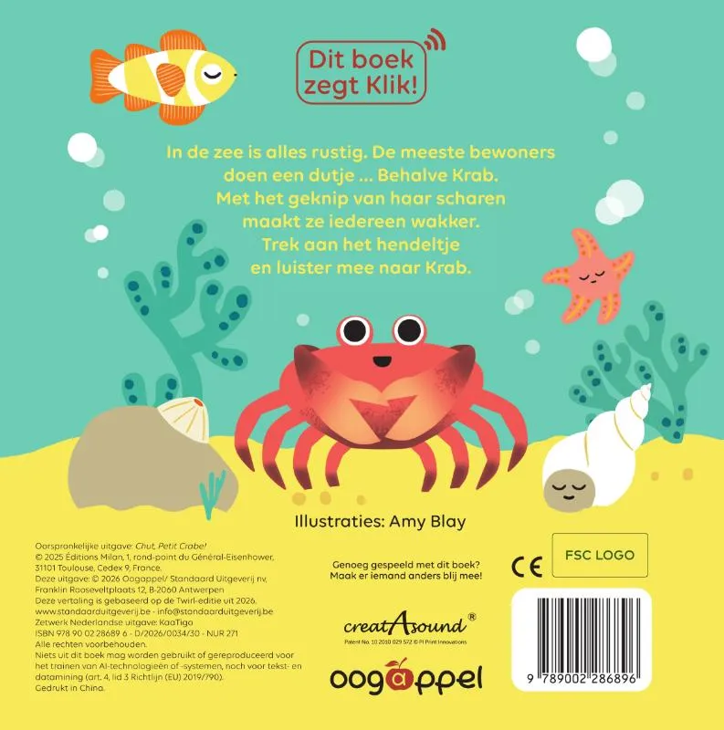 Klik-klik, ik ben een krab! | 9789002286896 Klik-klik, ik ben een krab! - Afbeelding 2