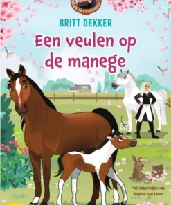 Een veulen op de manege
