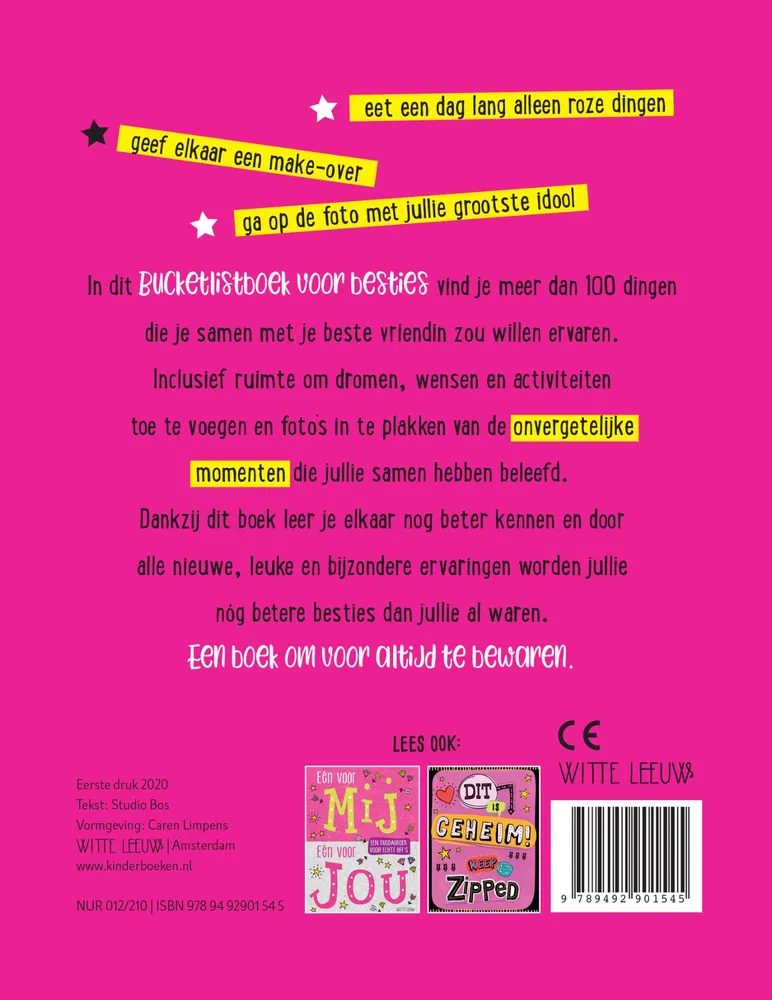 Bucketlistboek voor Besties | 9789492901545 Bucketlistboek voor Besties - Afbeelding 2