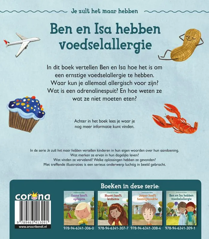 Ben en Isa hebben voedselallergie | 9789463413091 Ben en Isa hebben voedselallergie - Afbeelding 2