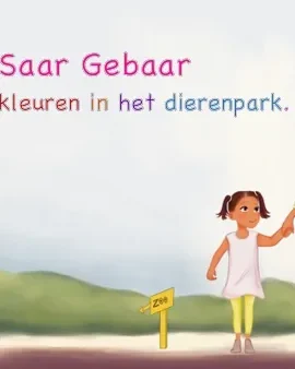 Saar Gebaar leert de kleuren in het dierenpark.