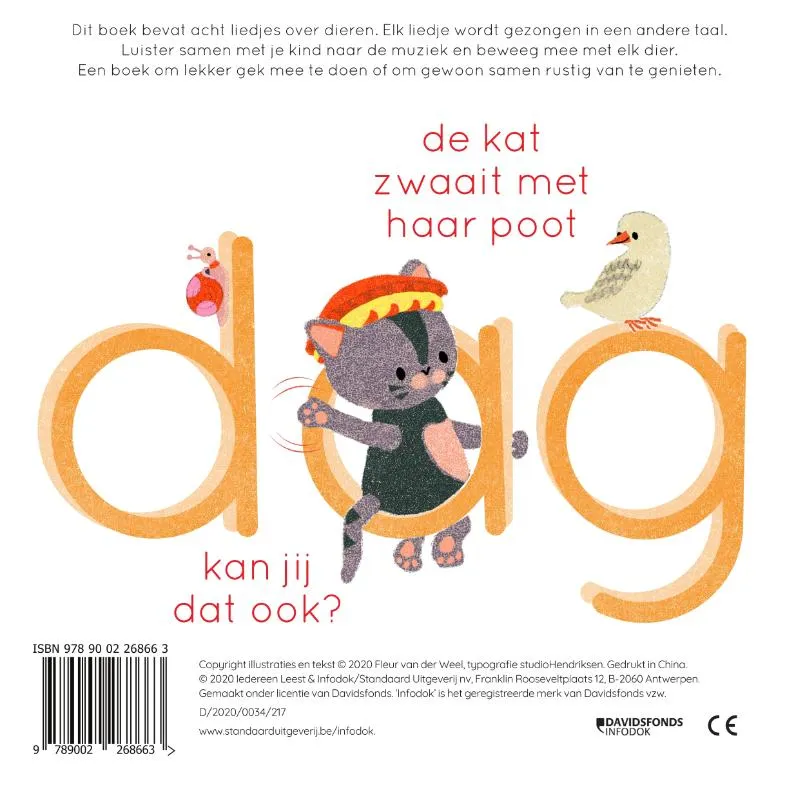 Daar zat een aapje op een stokje en andere dierenliedjes van hier en elders | 9789002268663 Daar zat een aapje op een stokje en andere dierenliedjes van hier en elders - Afbeelding 2