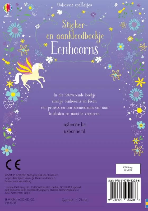 Sticker- en aankleedboekje Eenhoorns | 9781474952286 Sticker- en aankleedboekje Eenhoorns - Afbeelding 2