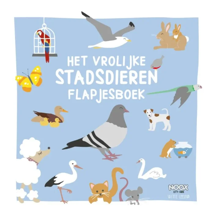 Het vrolijke stadsdieren flapjesboek