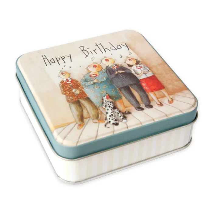 Blikje happy birthday