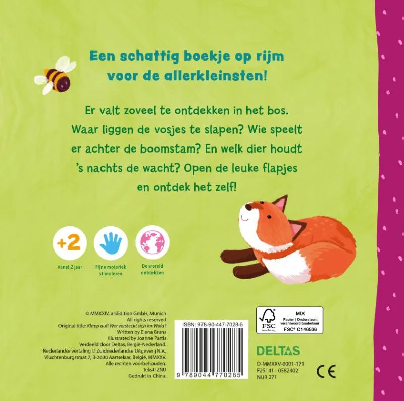 Zoek je mee? In het bos - Een schattig boekje op rijm voor de allerkleinsten! | 9789044770285 Zoek je mee? In het bos - Een schattig boekje op rijm voor de allerkleinsten! - Afbeelding 2