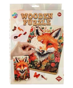 Houten puzzel vos unieke vormen
