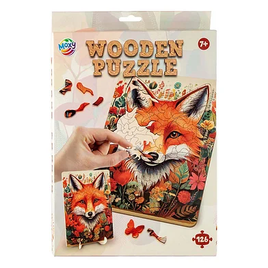 Houten puzzel vos unieke vormen | 8715427168654 Houten puzzel vos unieke vormen