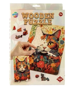 Houten puzzel kat unieke vormen