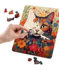 Houten puzzel kat unieke vormen - Afbeelding 3