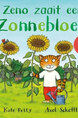 Zeno zaait een zonnebloem