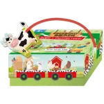 Boerderijdieren- boek + puzzeltrein | 9789025877569