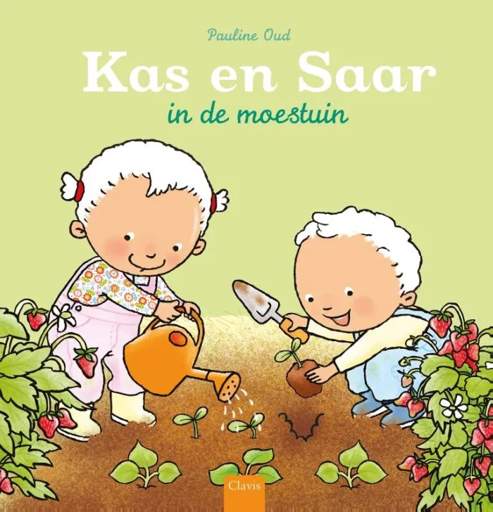 Kas en Saar in de moestuin