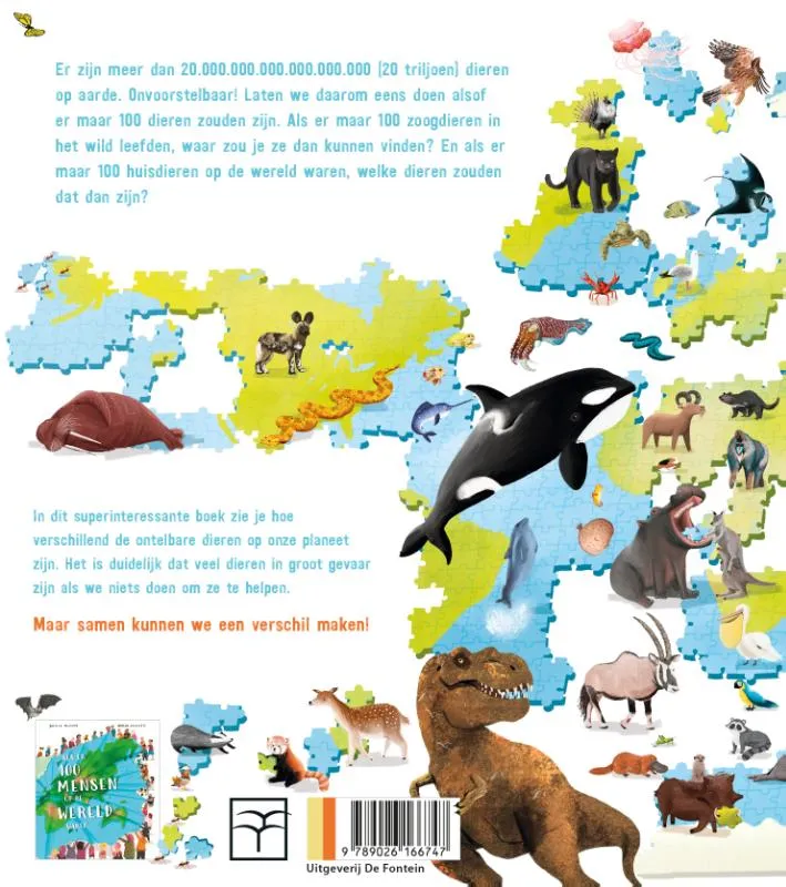 Als er 100 dieren op de wereld waren | 9789026166747 Als er 100 dieren op de wereld waren - Afbeelding 2