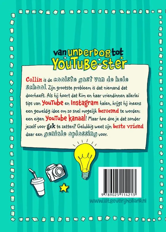 Collins geheime channel - van YouTube-ster tot influencer | 9789025114213 Collins geheime channel - van YouTube-ster tot influencer - Afbeelding 2