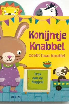 Konijntje Knabbel zoekt haar knuffel