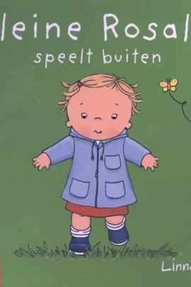 Kleine Rosalie speelt buiten