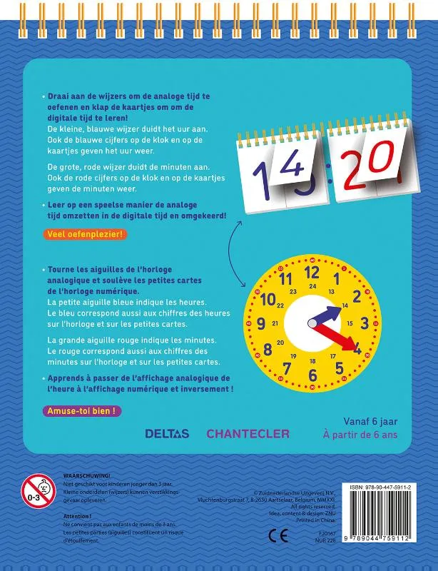 Mijn oefenklok / Je lis l'heure | 9789044759112 Mijn oefenklok / Je lis l'heure - Afbeelding 2