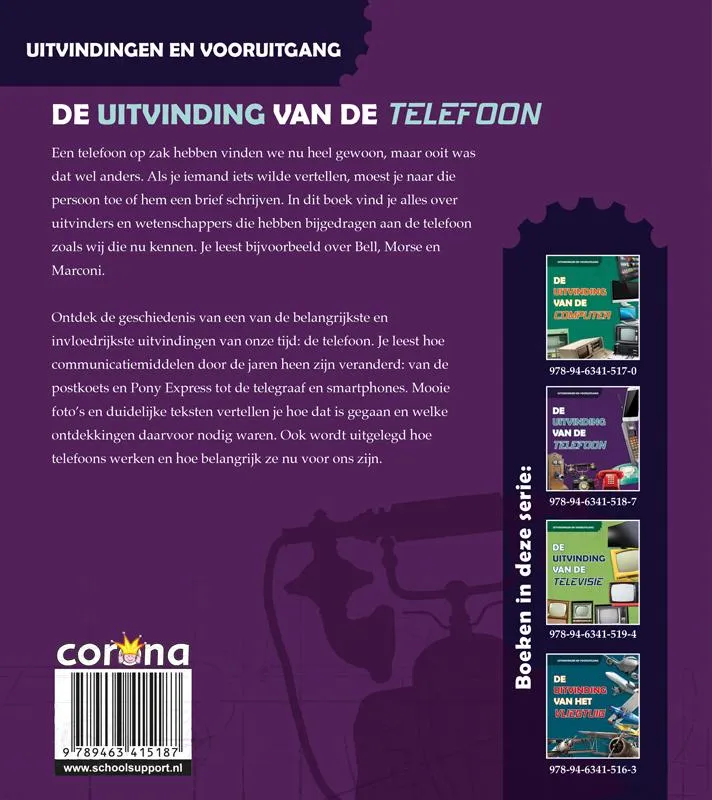 De uitvinding van de telefoon | 9789463415187 De uitvinding van de telefoon - Afbeelding 2