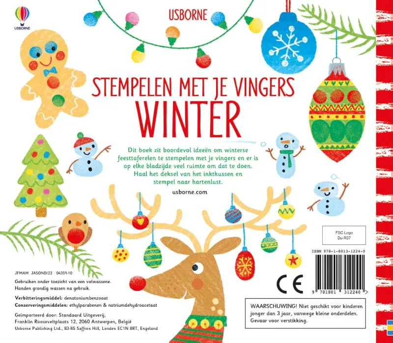 Stempelen met je vingers Winter | 9781801312240 Stempelen met je vingers Winter - Afbeelding 2